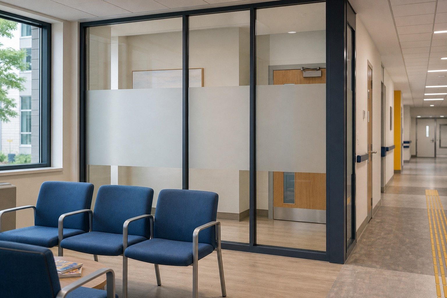 Site conditions considered for reception & waiting area glass