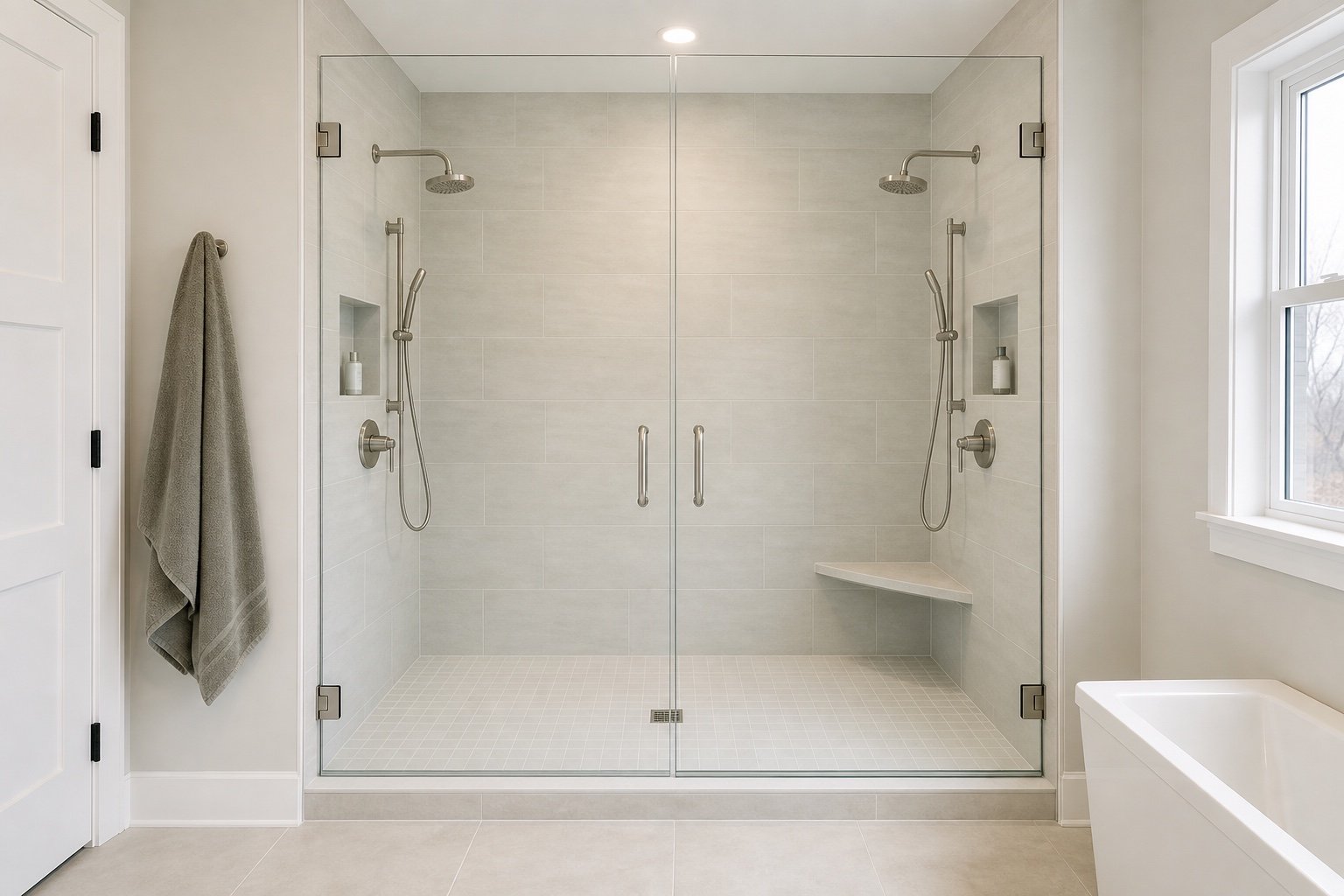 Double French-Style Shower Doors project planning